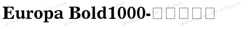 Europa Bold1000字体转换